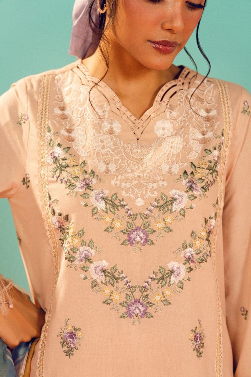 Ochre Embroidered Lawn 3 Piece Unstitched Suit thumbnail