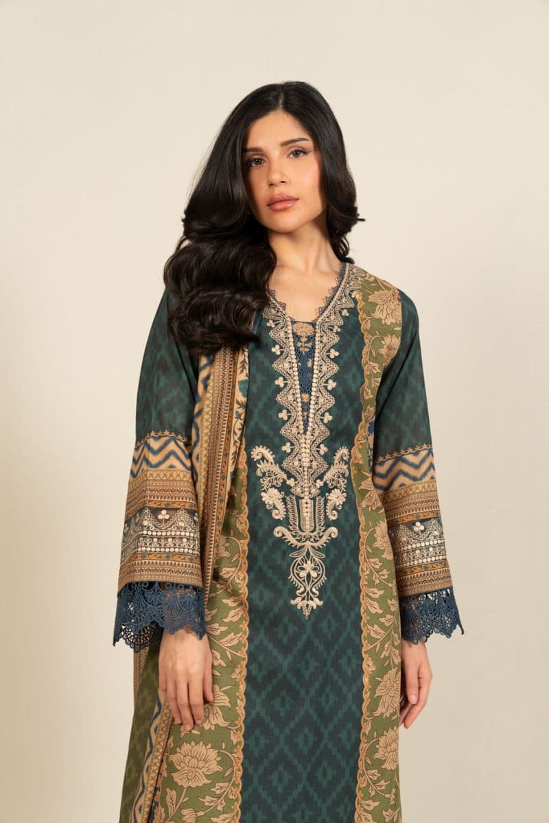 Blue Embroidered Lawn 3 Piece Unstitched Suit thumbnail