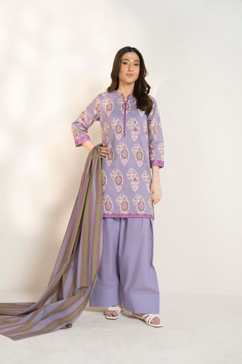 Lilac Printed Lawn 2 Piece Dupatta thumbnail