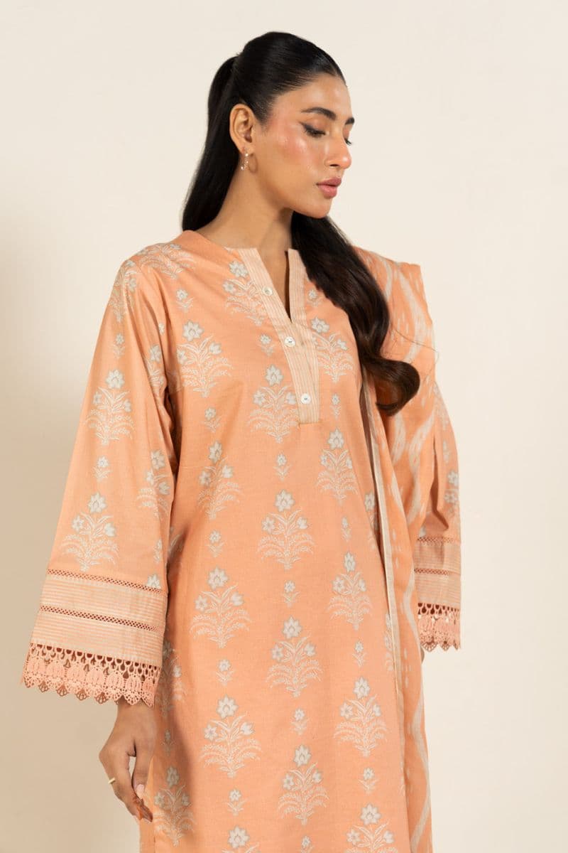 Peach Printed Lawn 2 Piece Dupatta thumbnail