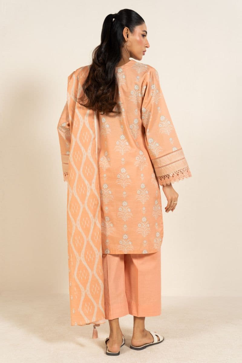 Peach Printed Lawn 2 Piece Dupatta thumbnail