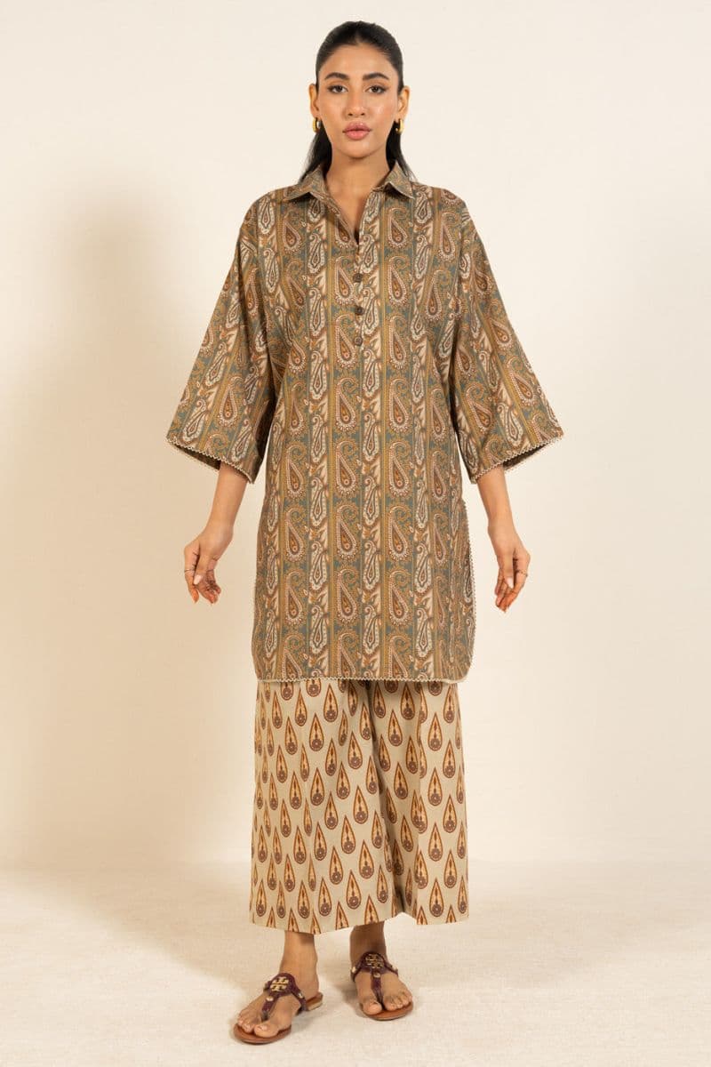 Green Printed Lawn 2 Piece Unstitched Suit thumbnail