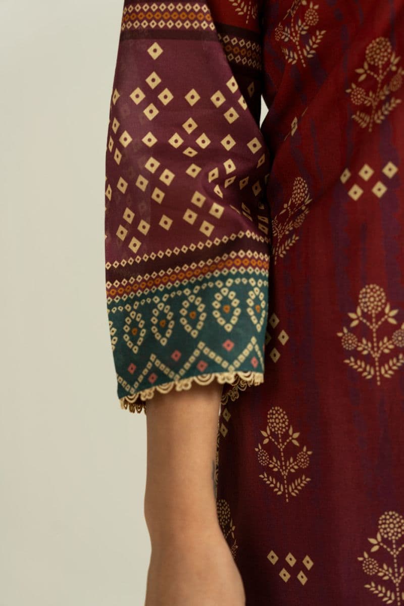 Terracotta Printed Lawn 2 Piece Dupatta thumbnail