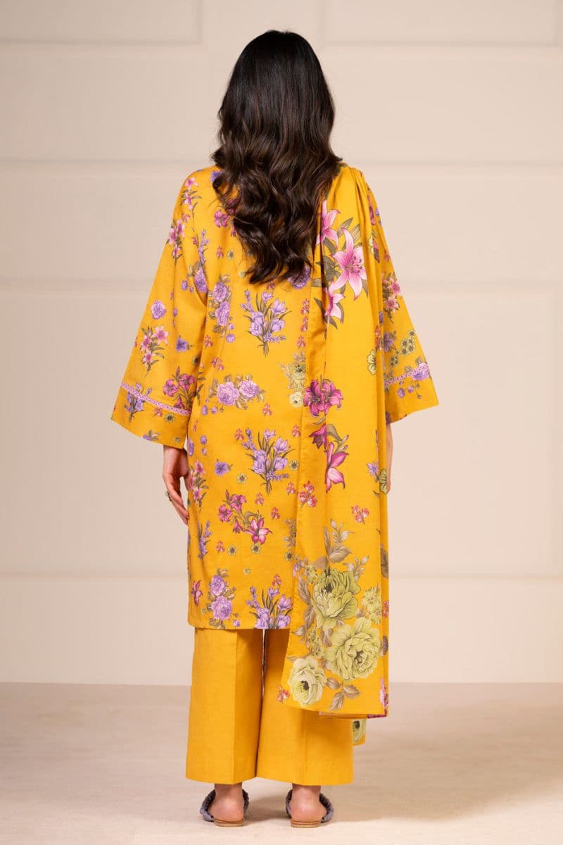 Mustard Printed Lawn 2 Piece Dupatta thumbnail
