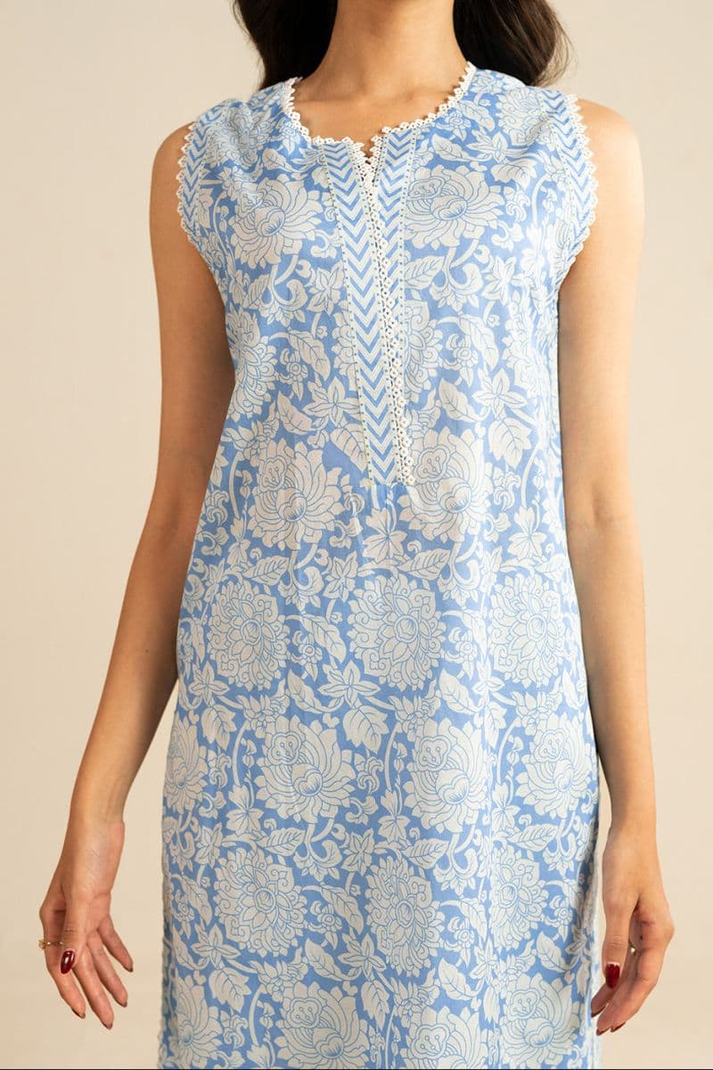Blue Printed Lawn 3 Piece Unstitched Suit thumbnail