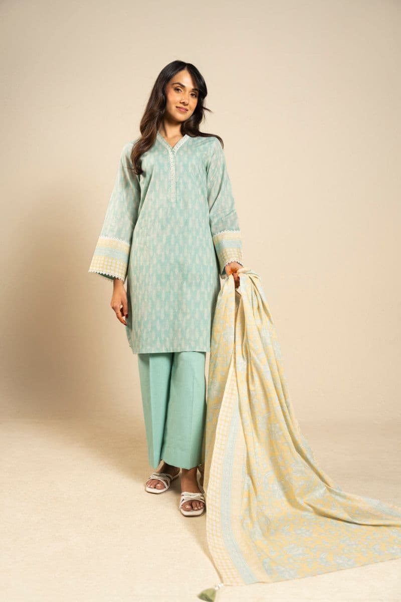 Blue Printed Lawn 3 Piece Unstitched Suit thumbnail