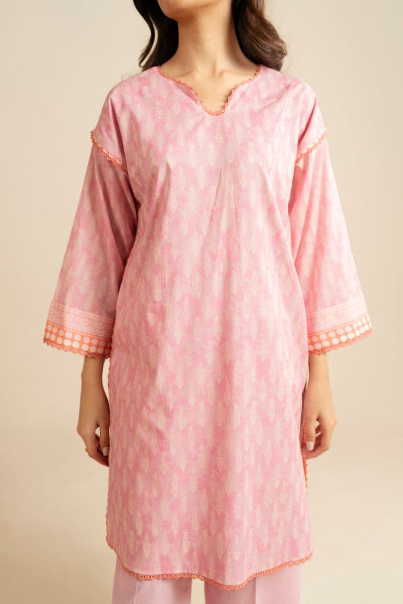Pink Printed Lawn 3 Piece Unstitched Suit thumbnail