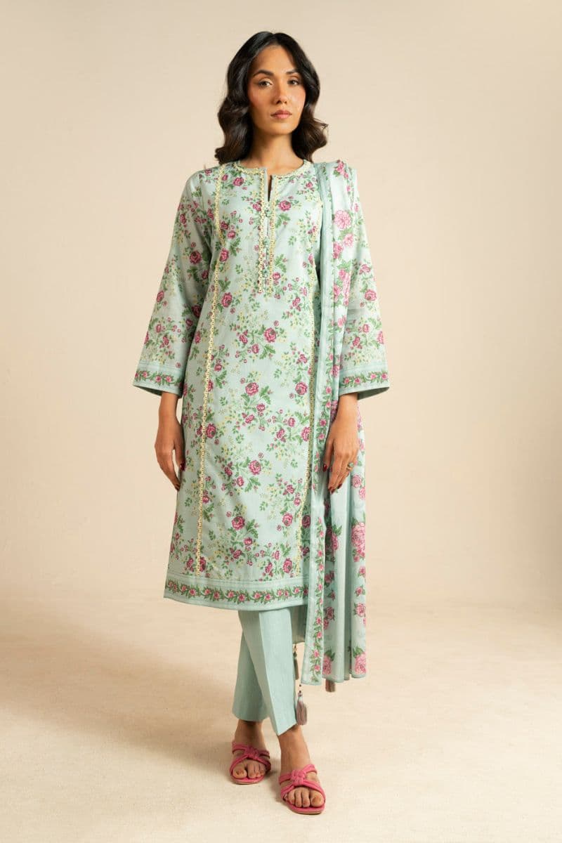 Blue Printed Lawn Dupatta thumbnail