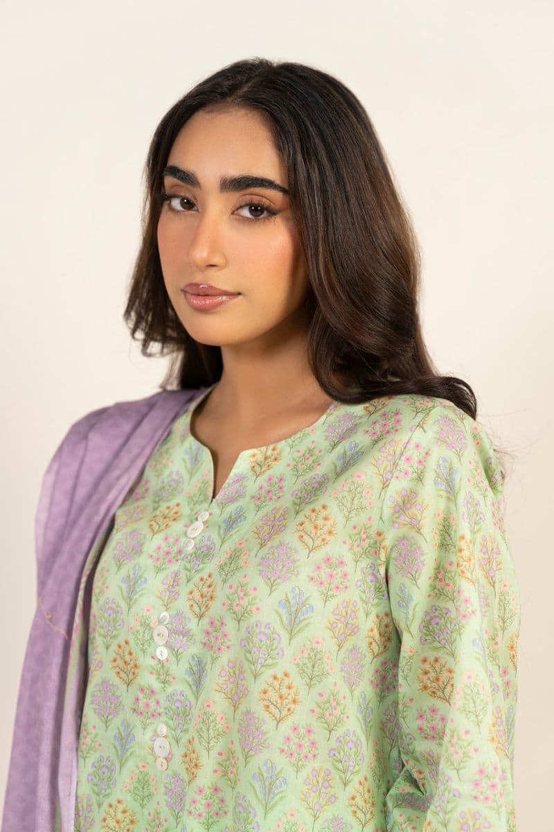 Mint Printed Lawn 3 Piece Unstitched Suit thumbnail