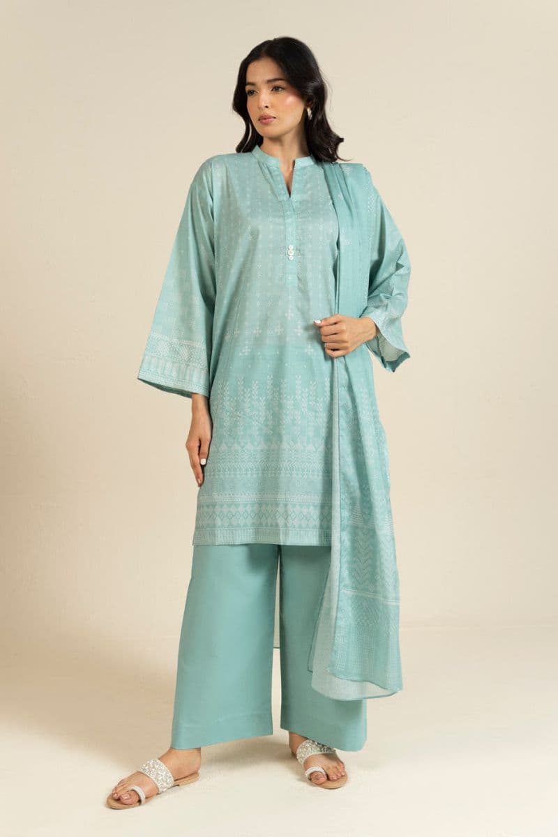Blue Printed Lawn 3 Piece Unstitched Suit thumbnail