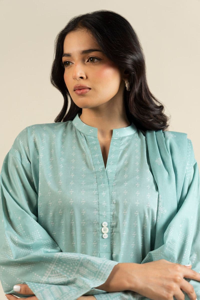 Blue Printed Lawn 3 Piece Unstitched Suit thumbnail
