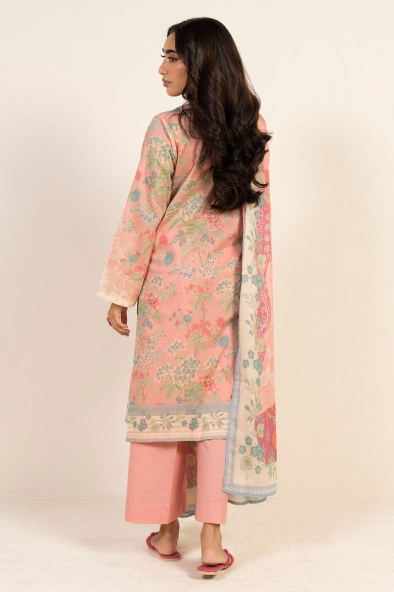 Pink Printed Lawn 3 Piece Unstitched Suit thumbnail