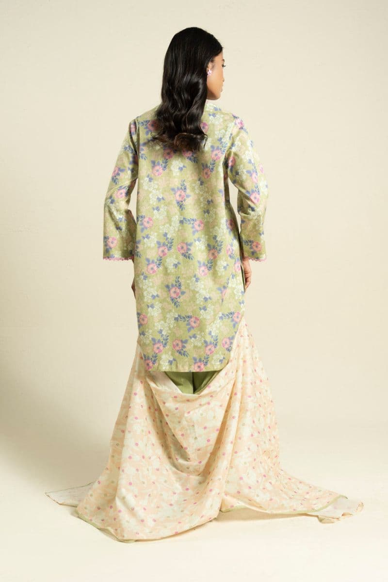 Light Green Printed Lawn 2 Piece Dupatta thumbnail