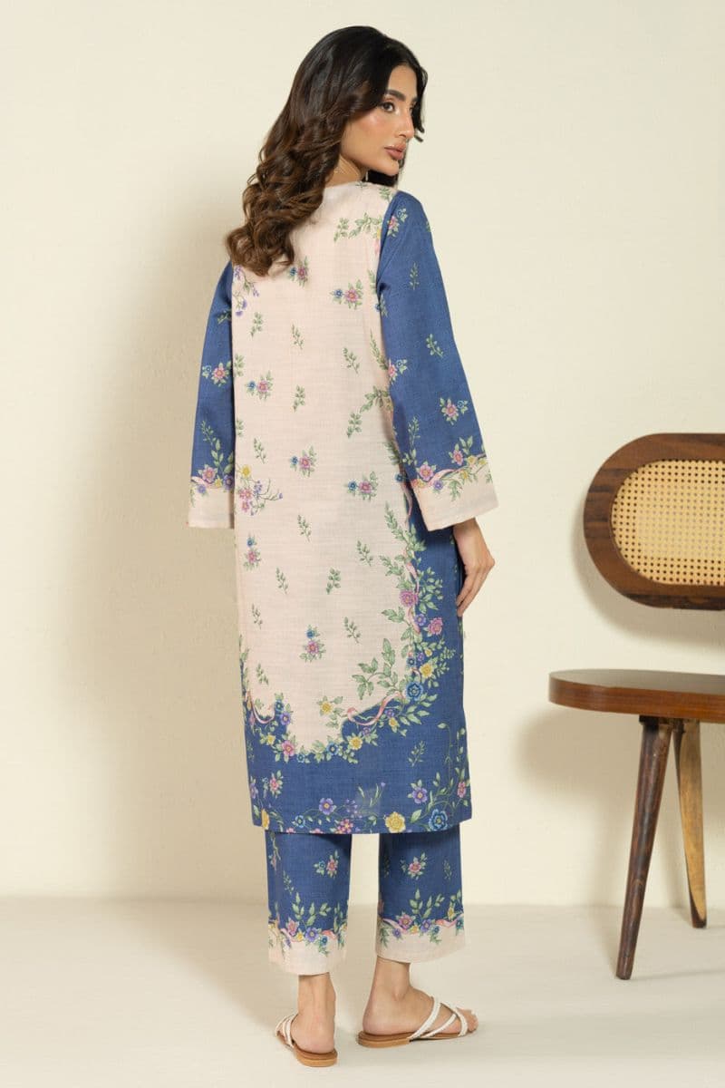 Blue Printed Khaddar 2 Piece Ready-to-Wear Suit thumbnail