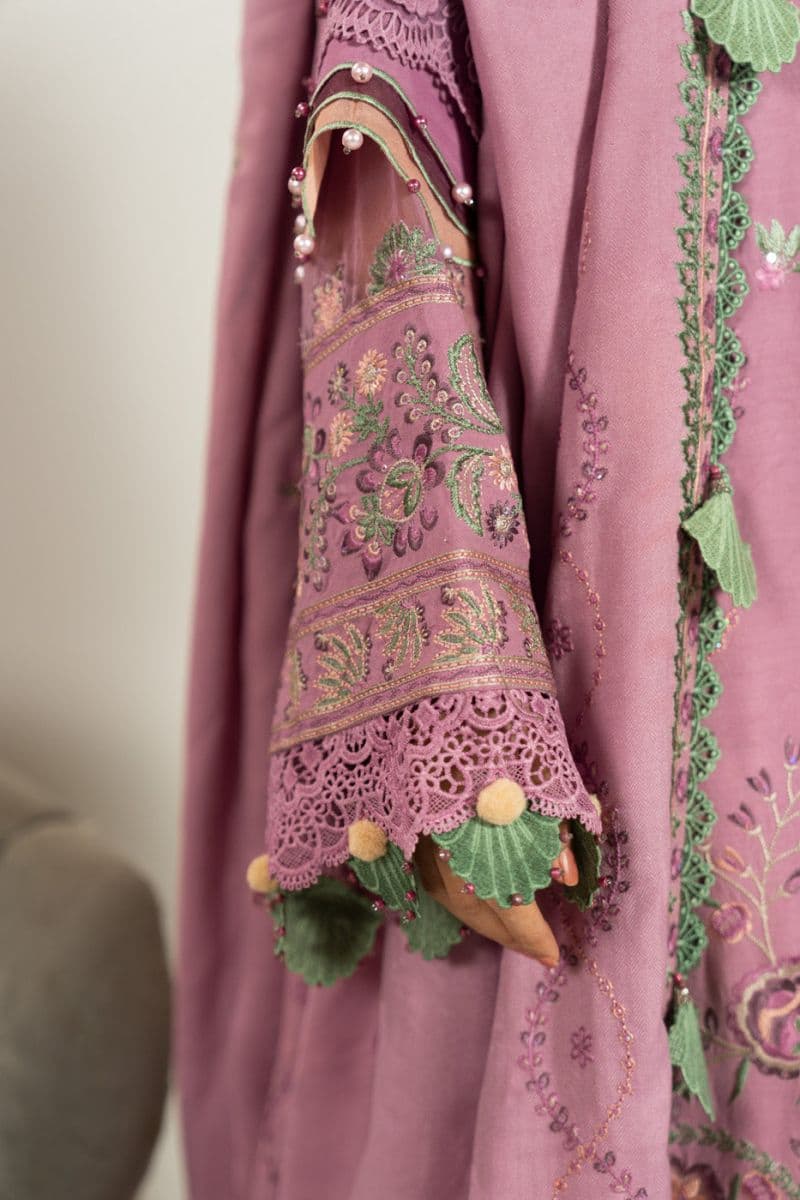 Mauve Embroidered Marina 3 Piece Unstitched Suit thumbnail