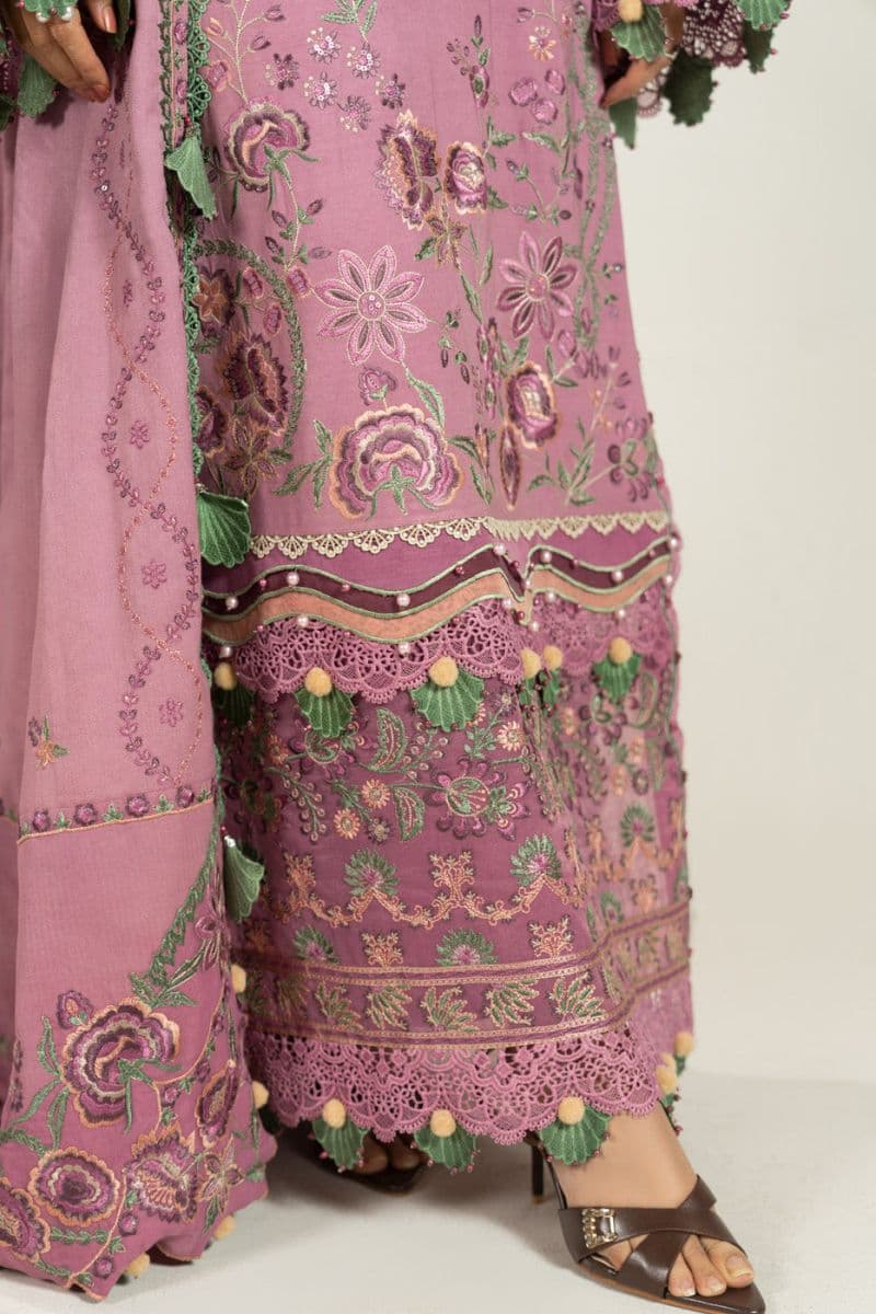 Mauve Embroidered Marina 3 Piece Unstitched Suit thumbnail