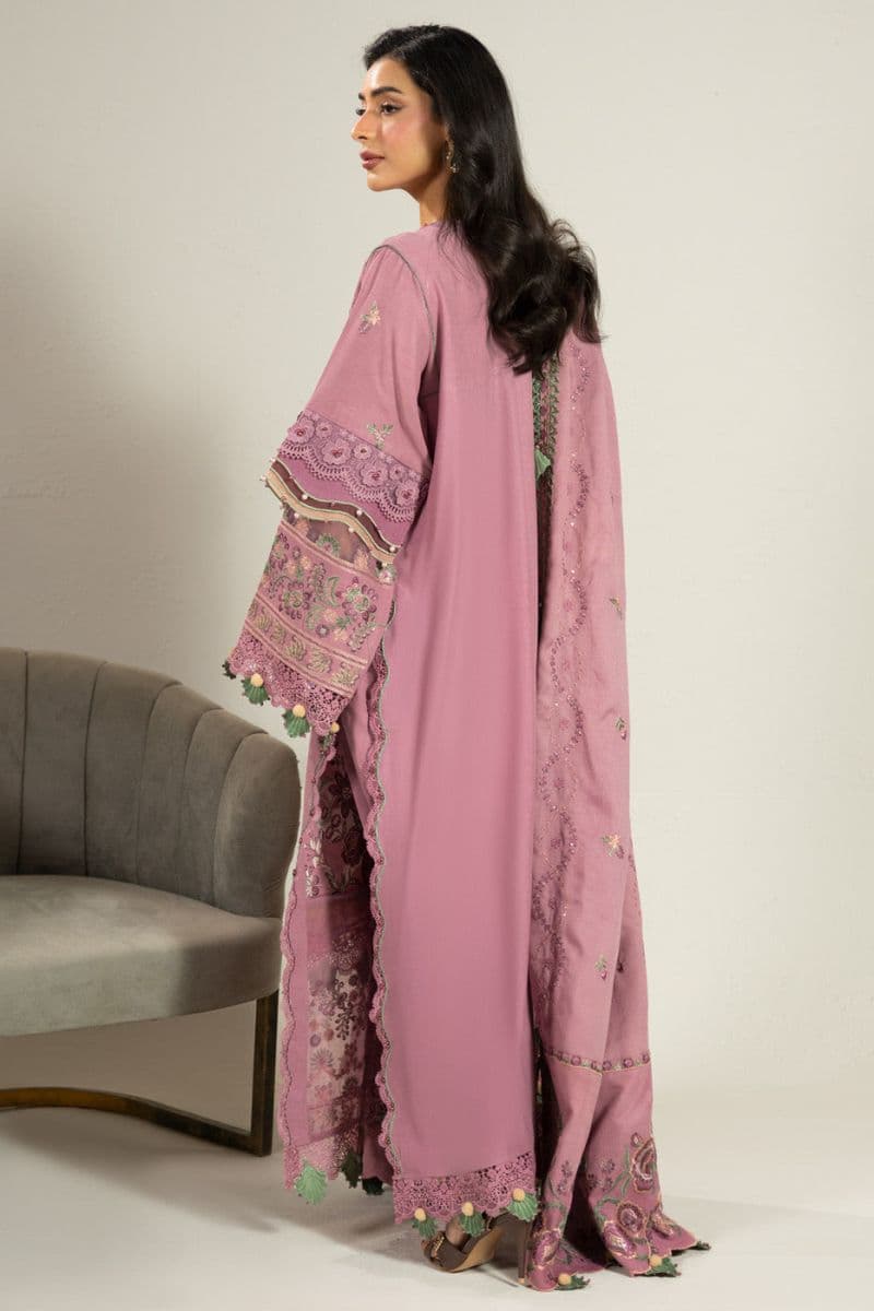 Mauve Embroidered Marina 3 Piece Unstitched Suit thumbnail
