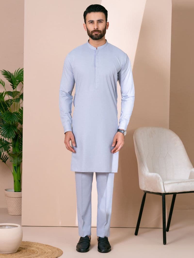 Light Blue Kurta Trousers thumbnail