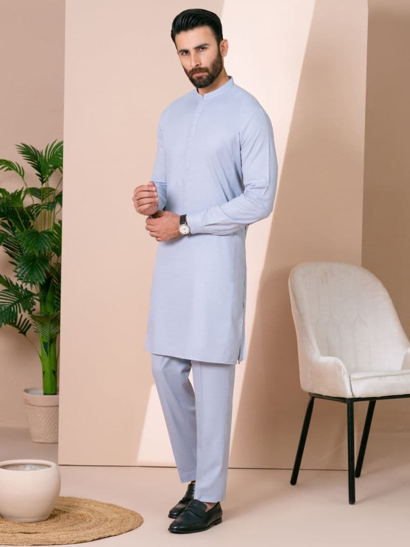 Light Blue Kurta Trousers thumbnail