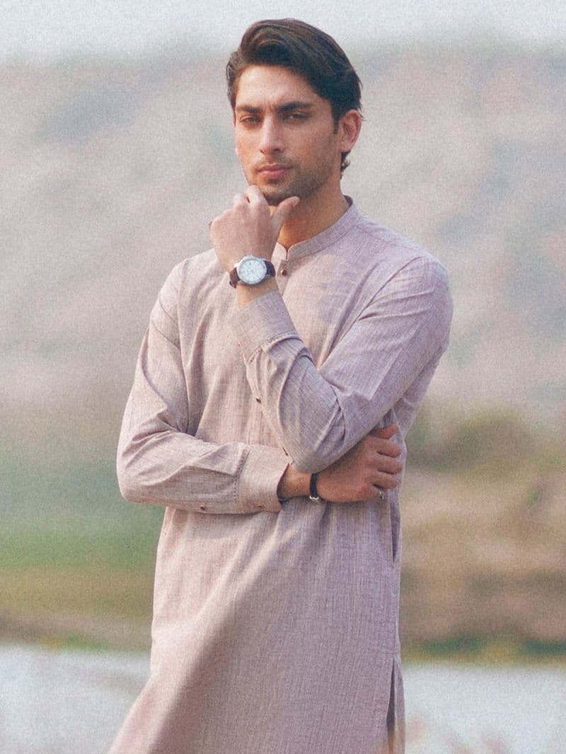 Beige Cut & Sew Kurta Trousers thumbnail
