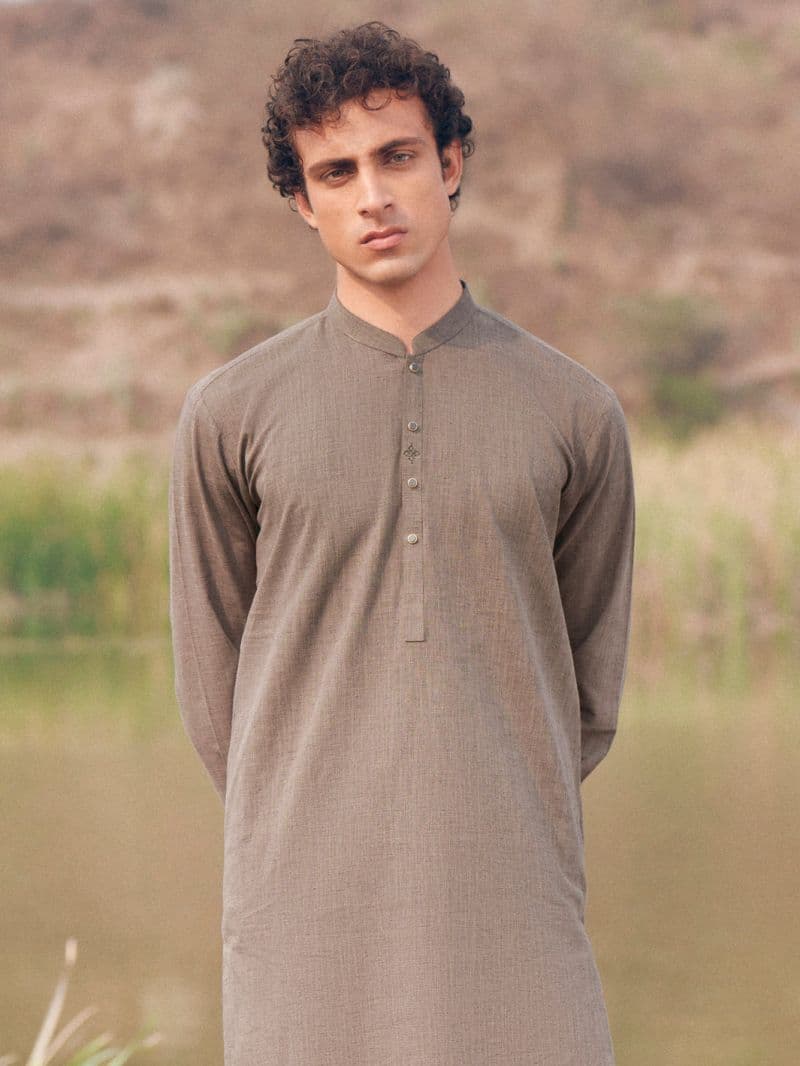 Green Cut & Sew Kurta Trousers thumbnail