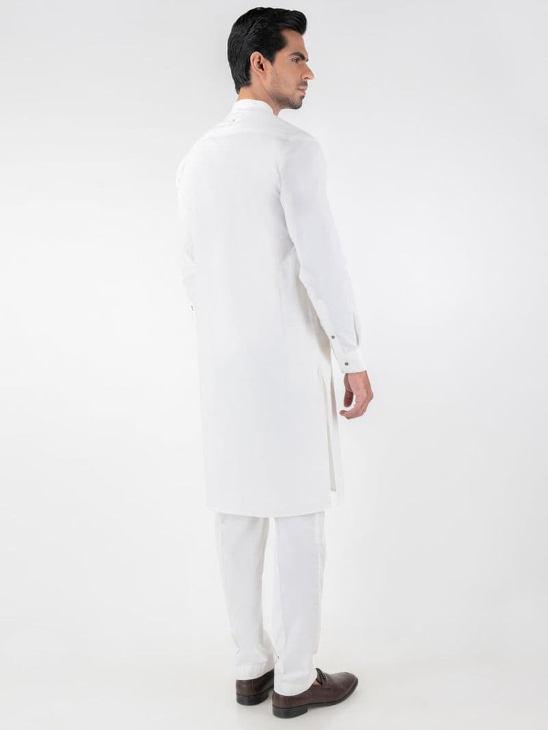 Off White Cotton Kurta Trousers thumbnail