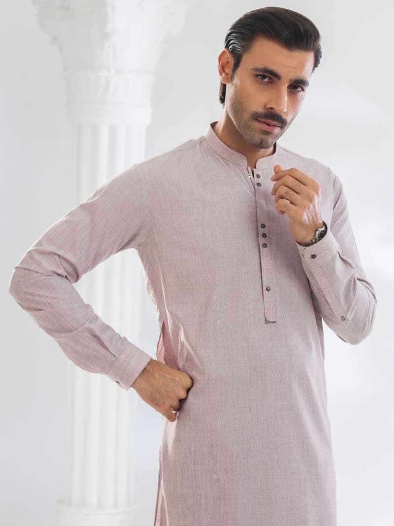 Dark Pink Blended Kurta Trouser thumbnail