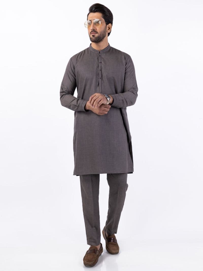 Brown Blended Kurta Trouser thumbnail