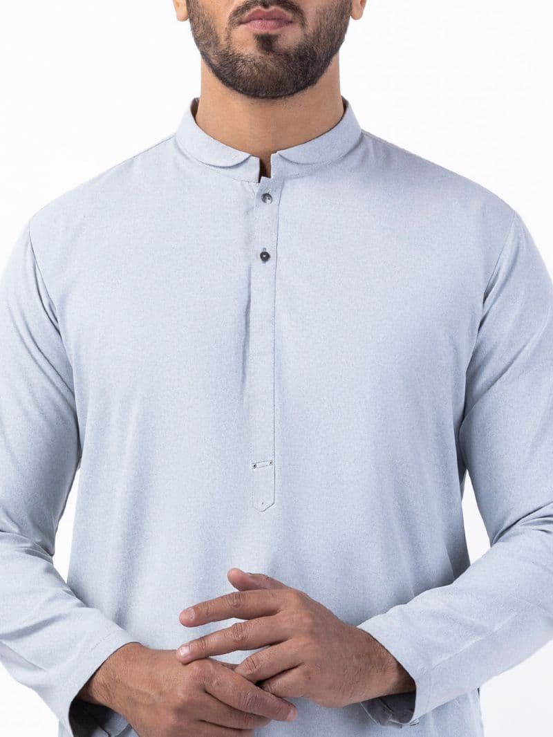 Light Grey Blended Kurta Trouser thumbnail
