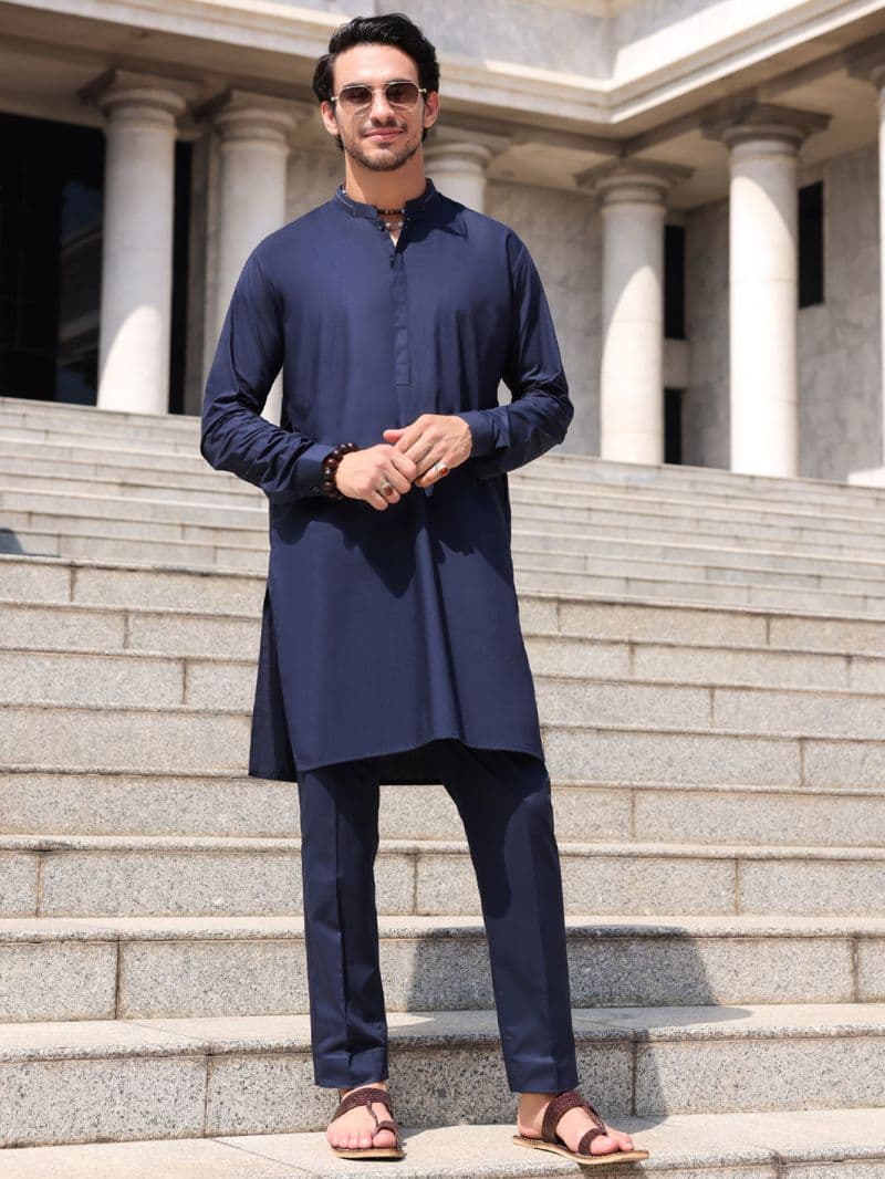 Blue Cotton Kurta Trouser thumbnail