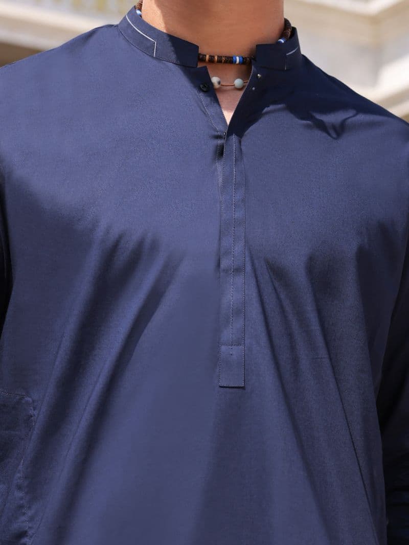 Blue Cotton Kurta Trouser thumbnail