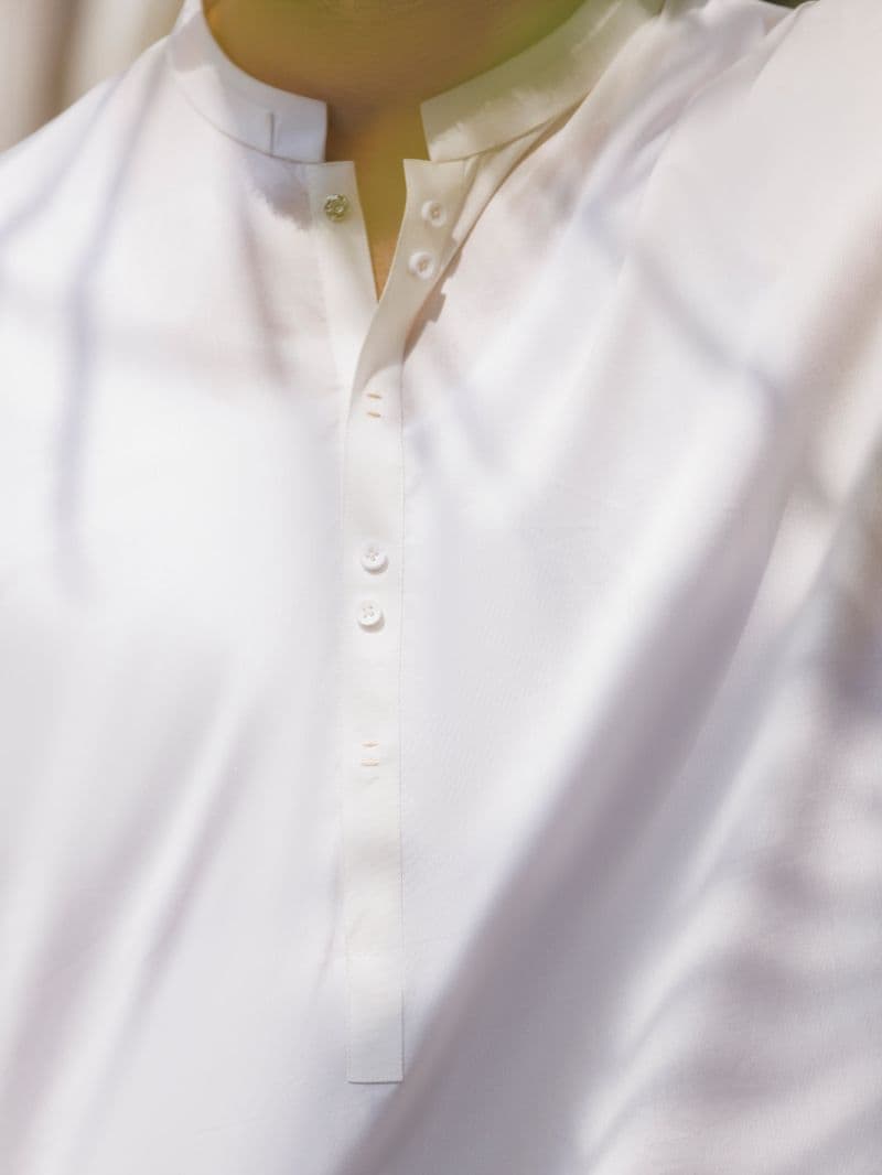 White Cotton Kurta Trouser thumbnail