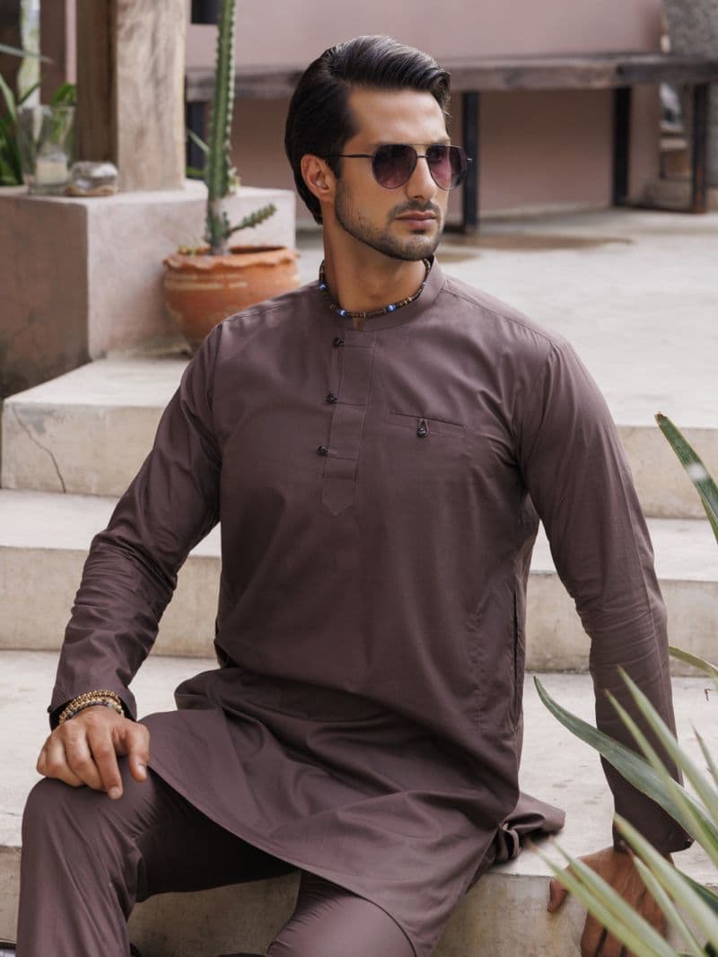 Brown Cotton Kurta Trouser thumbnail