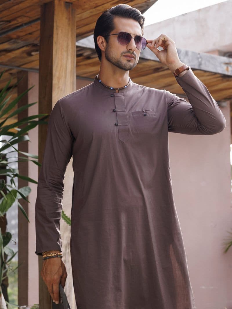 Brown Cotton Kurta Trouser thumbnail