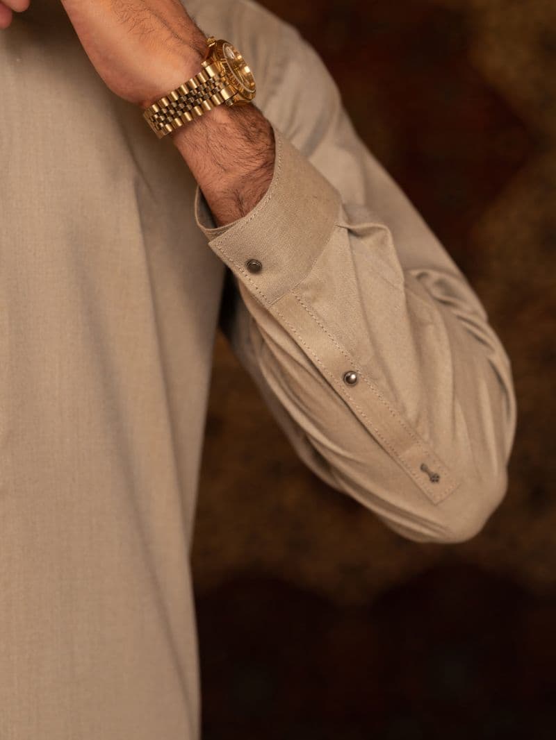 Sand Brown Kameez Shalwar thumbnail