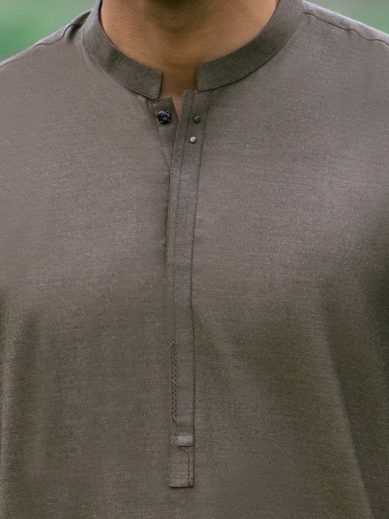 Olive Brown Kameez Shalwar thumbnail