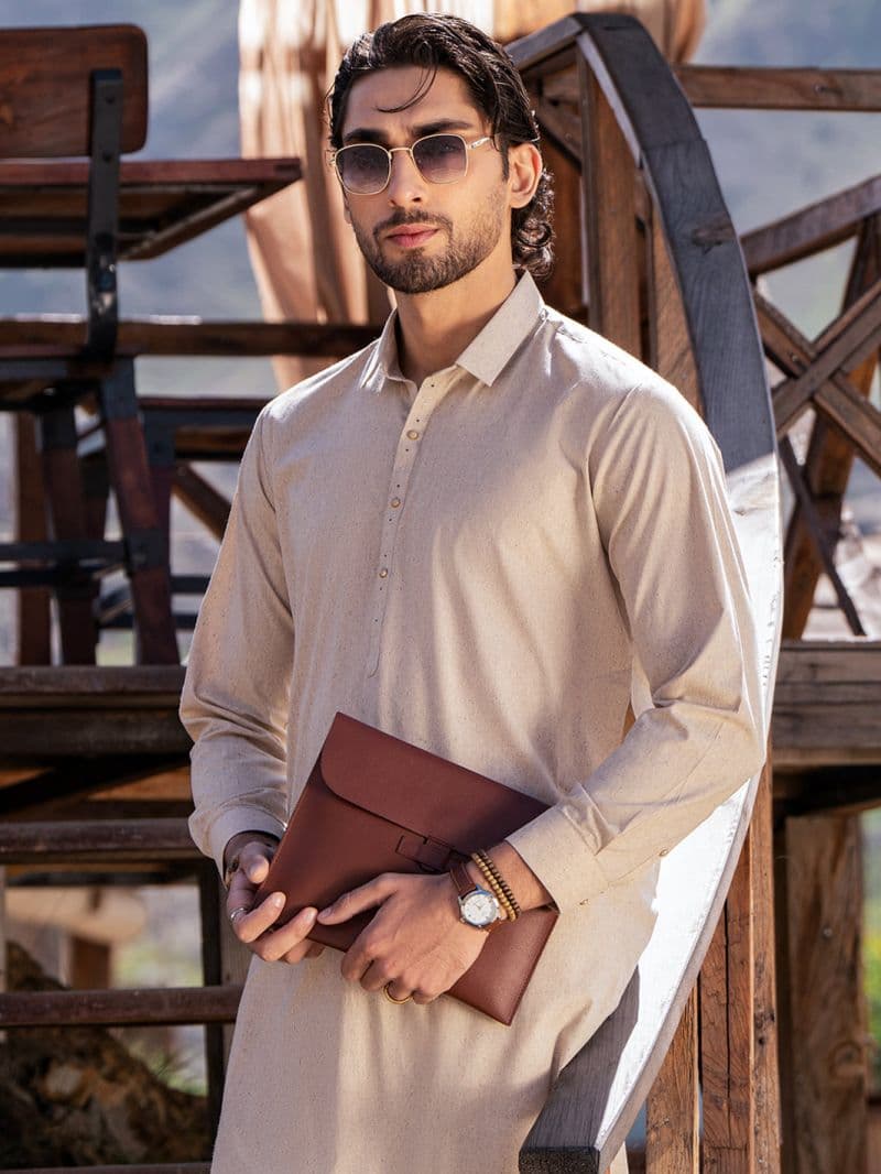 Beige Kameez Shalwar thumbnail