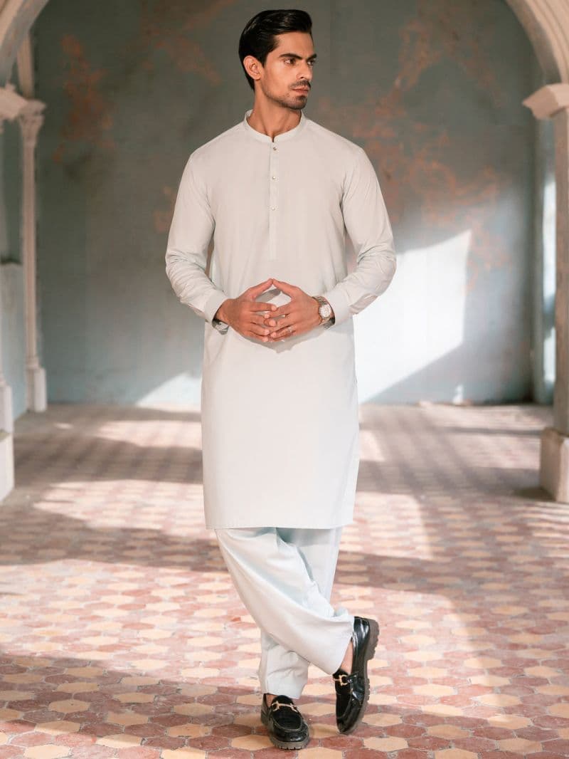 Sky Blue Kameez Shalwar thumbnail