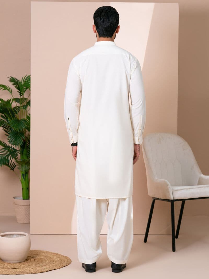 Off White Kameez Shalwar thumbnail