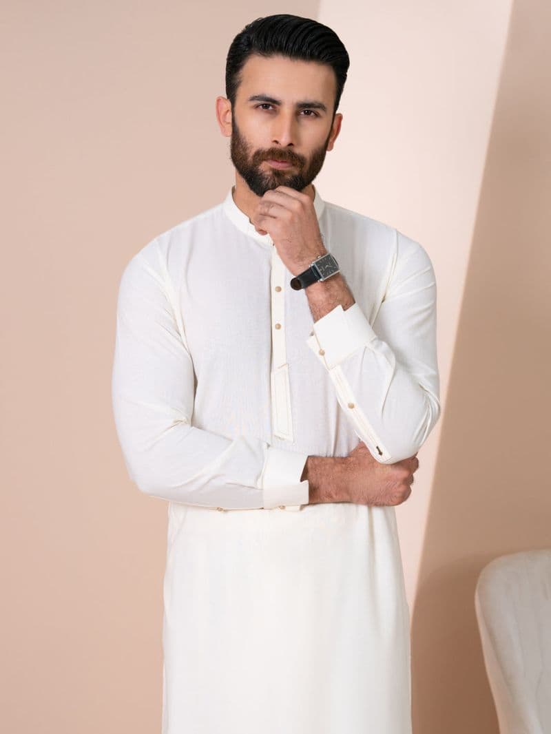 Off White Kameez Shalwar thumbnail