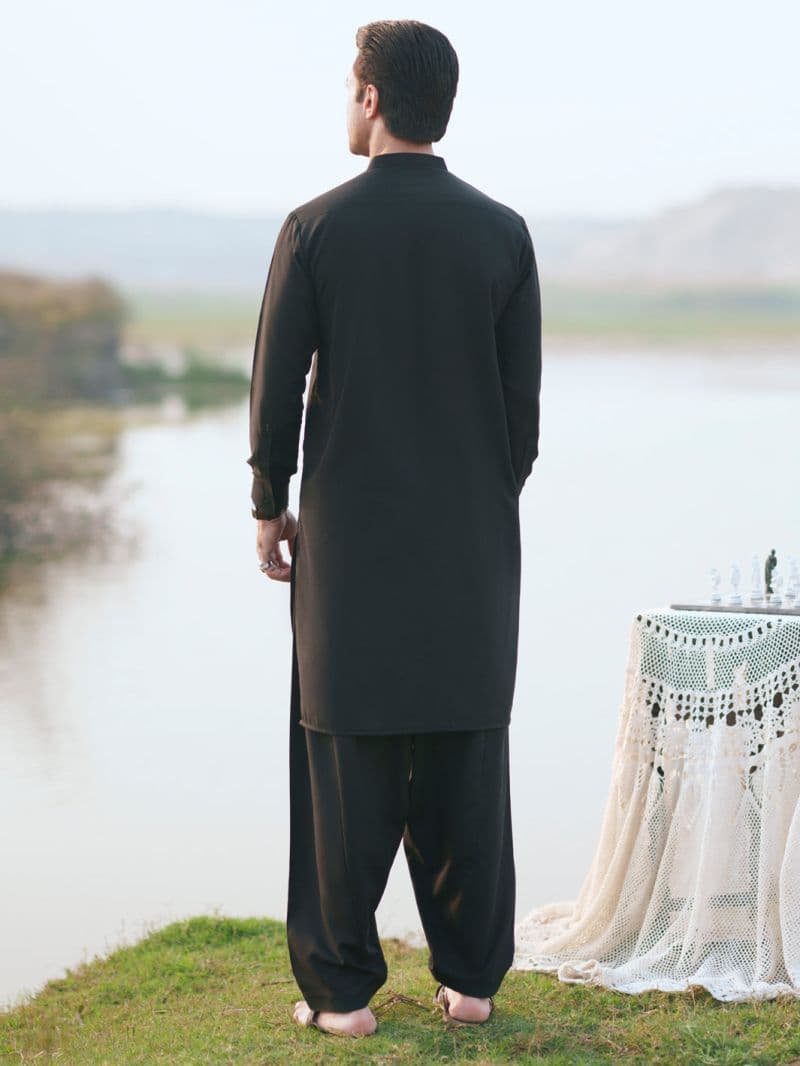 Black Cut & Sew Kameez Shalwar thumbnail