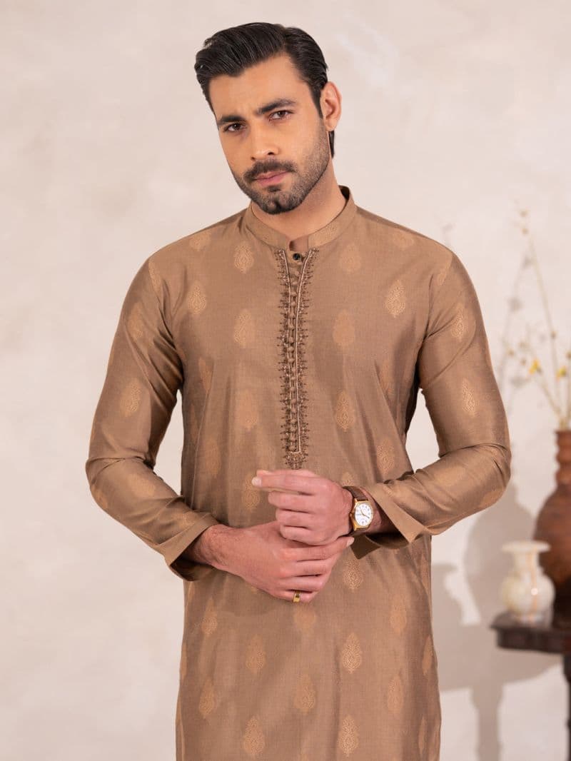Beige Semi-Formal Special Kurta thumbnail