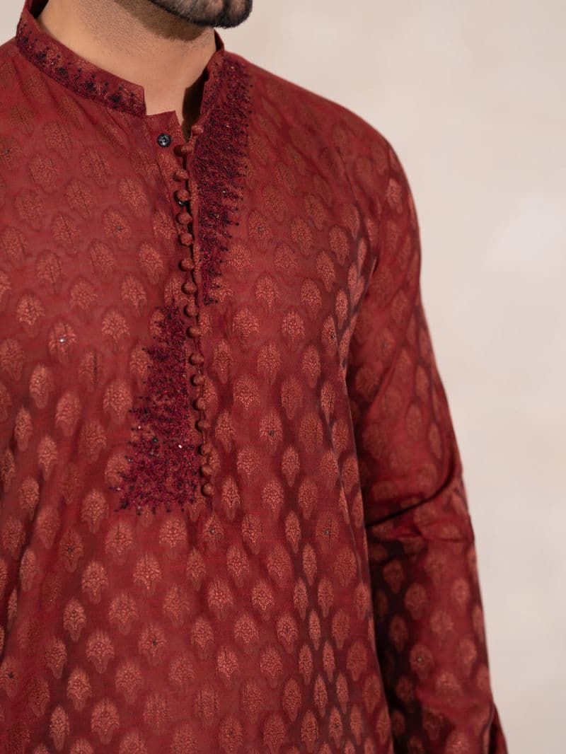 Maroon Formal Special Kurta thumbnail