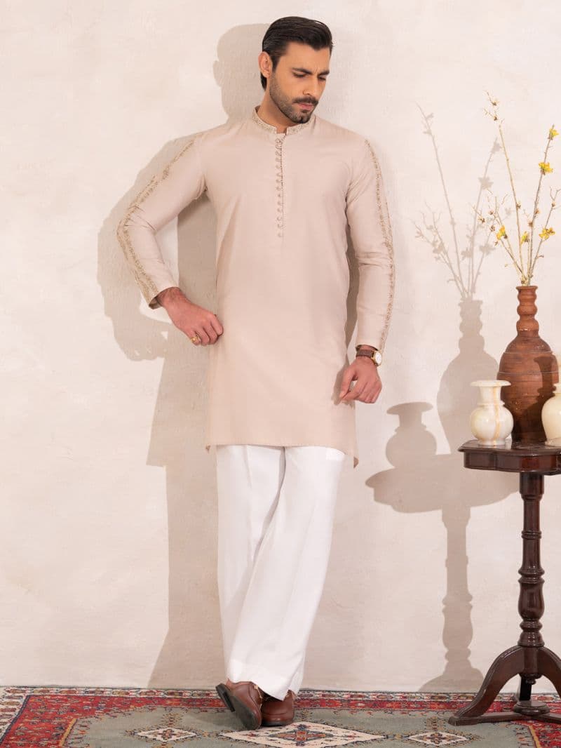 Beige Semi-Formal Special Kurta thumbnail