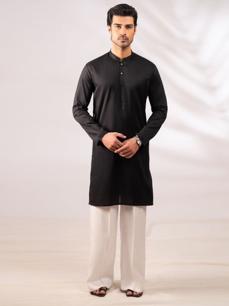Black Plain Kurta thumbnail