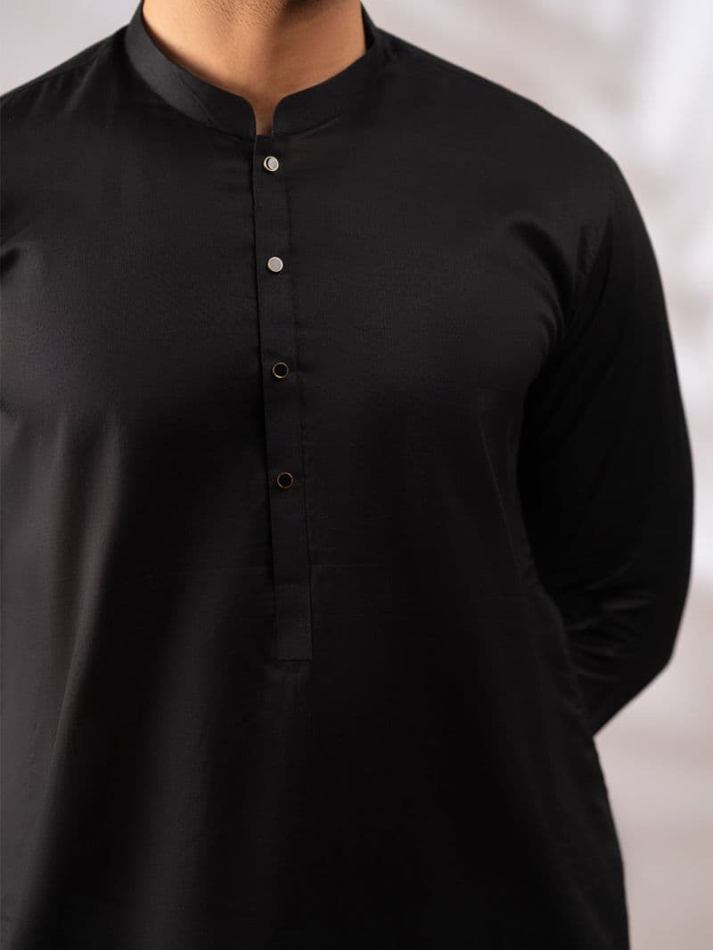 Black Plain Kurta thumbnail