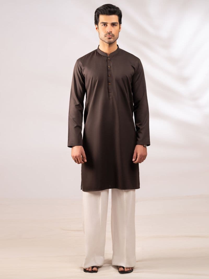 Brown Plain Kurta thumbnail