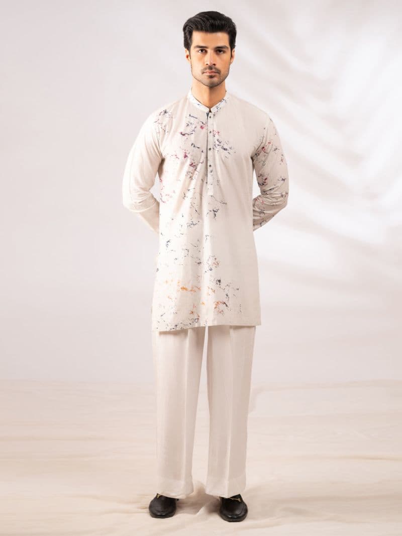 Sky Blue Cotton Kurta thumbnail