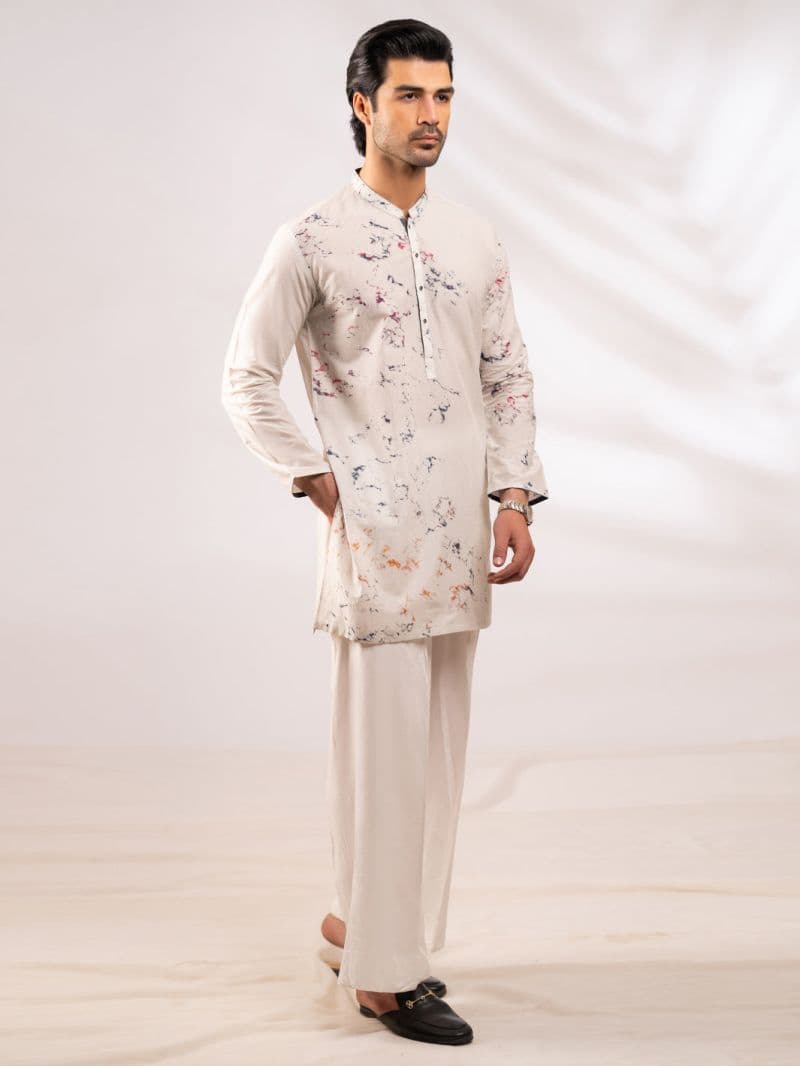Sky Blue Cotton Kurta thumbnail