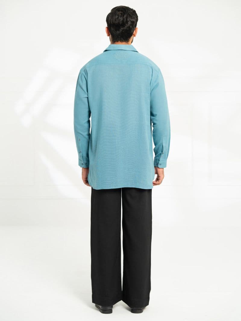Blue Cotton Semi-Formal Kurta thumbnail